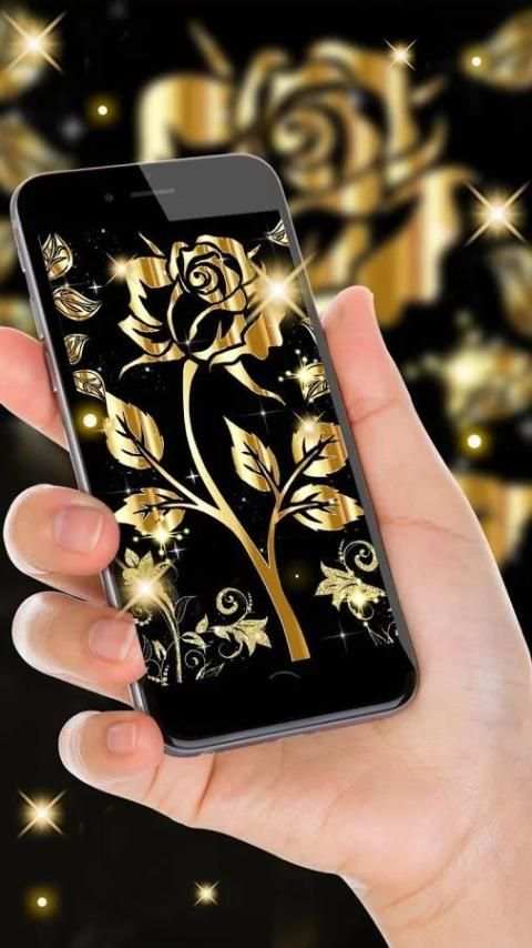 Gold Rose Live Wallpaper 2 تصوير الشاشة