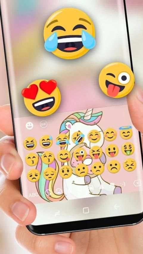 Foodie Unicorn Keyboard Theme screenshot 2