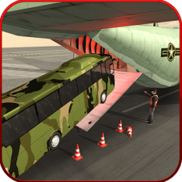 Cargo Plane Army Coach Bus Simulator आइकन