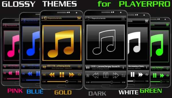 SKIN PLAYERPRO V4 GLASS GREEN 6 تصوير الشاشة
