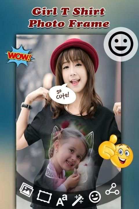 Girl T-Shirt Photo Frame screenshot 2