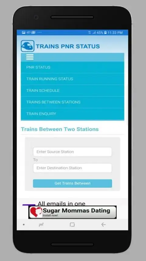 Indian Train Enquiry स्क्रीनशॉट 1