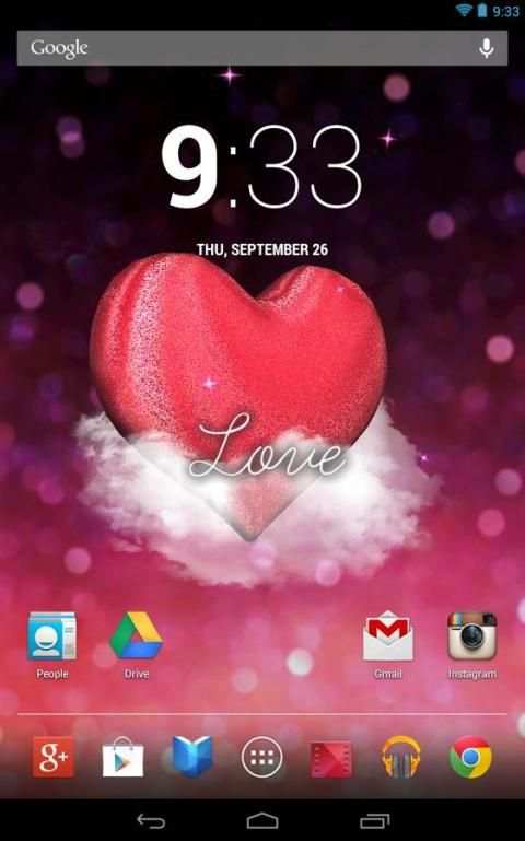 3D Glitter Heart LWP 8 تصوير الشاشة