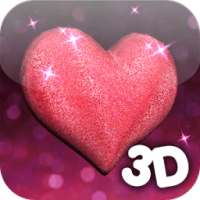 3D Glitter Heart LWP