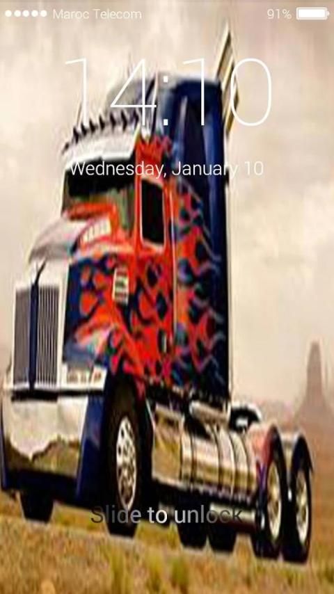 Optimus Prime Lock Screen 4K screenshot 3