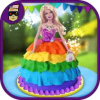 Rainbow Doll Cake Maker Chef