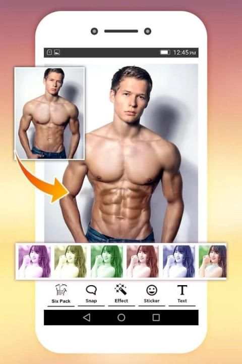 Six Pack Photo Editor 3 تصوير الشاشة