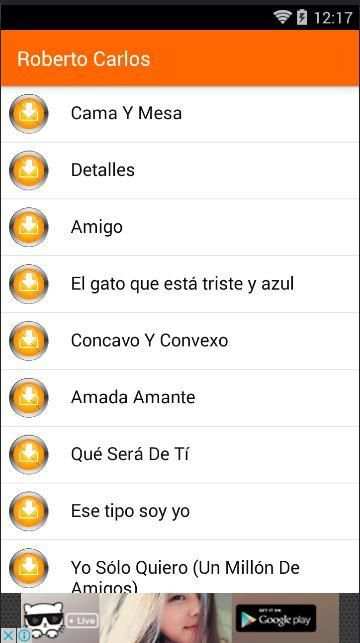 Roberto Carlos Musica & Letras screenshot 2