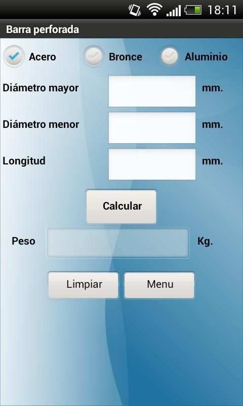 Calculador peso de metal скриншот 2
