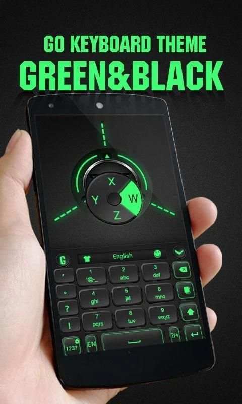 GREEN & BLACK GO KeyboardTheme screenshot 3