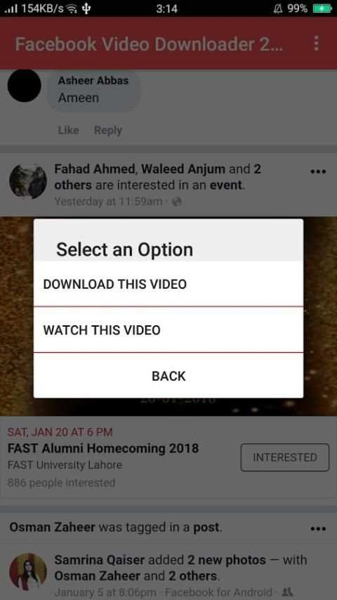 Facebook Video Downloader 2018 screenshot 2