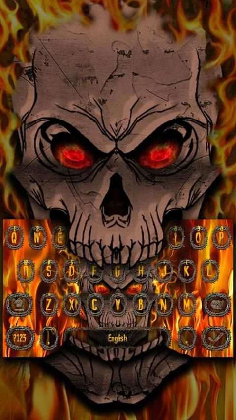 Fire Skull Keyboard Theme स्क्रीनशॉट 3