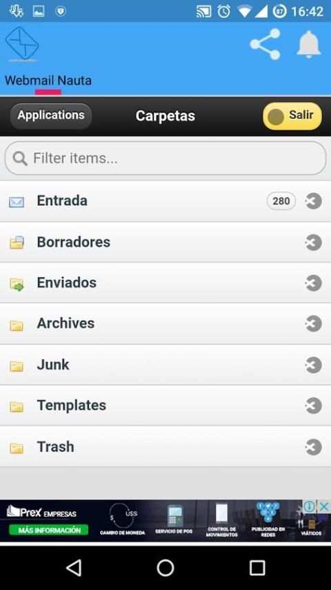 Webmail Nauta screenshot 1