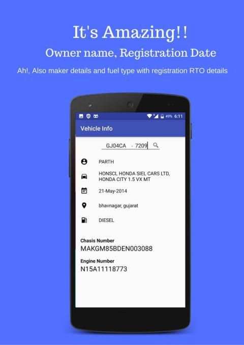 Vehicle Registration Details स्क्रीनशॉट 3