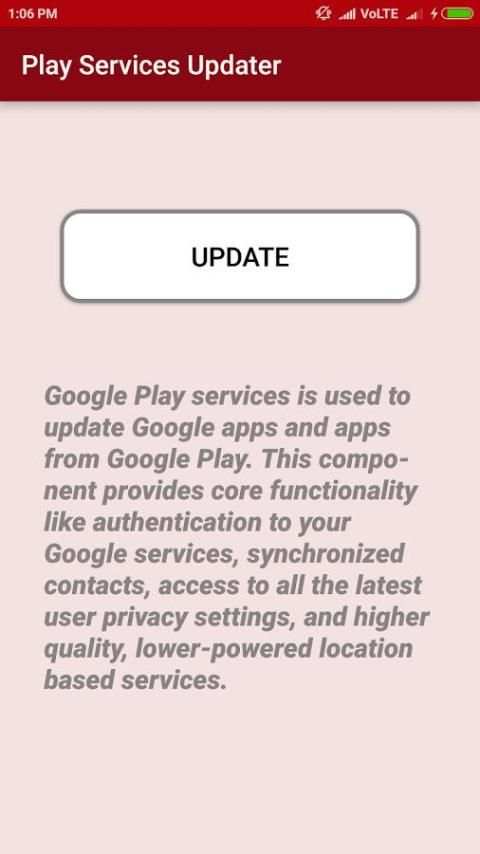 Play Services Updater screenshot 1