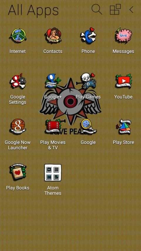 LOVE PEACE Atom Theme screenshot 2