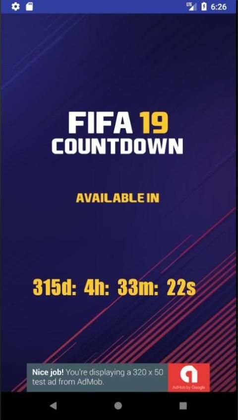 Countdown for FIFA 19 1 تصوير الشاشة