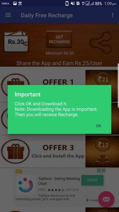 Daily Free Recharge screenshot 1