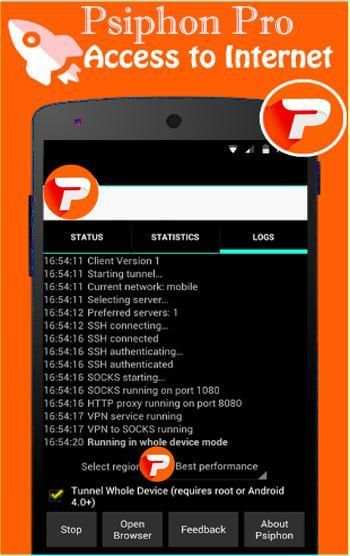 Psiphon Free Advice screenshot 1