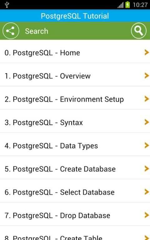 Free PostgreSQL Tutorial 4 تصوير الشاشة
