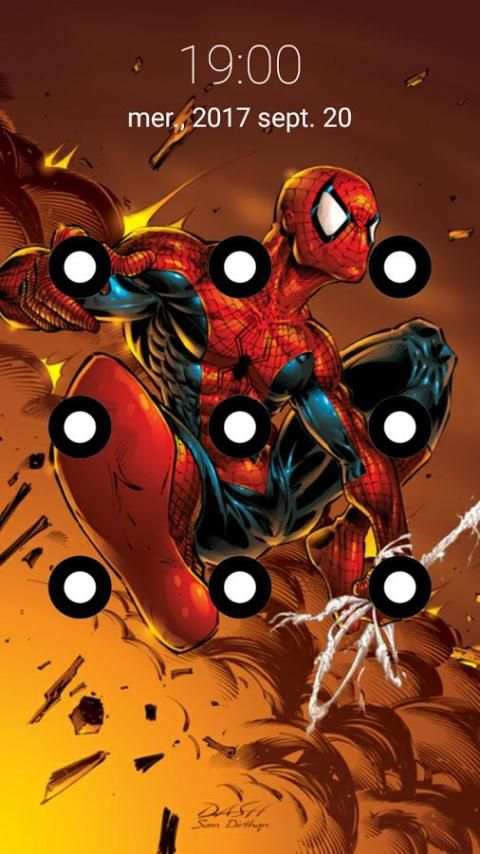 Spidey Homecoming Pattern Lock Screen скриншот 2