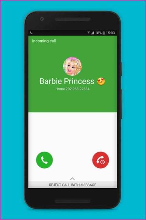Fake Call Barbie Princess screenshot 2