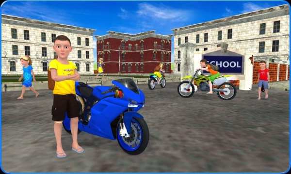 Kids School Highway Traffic Bike Racing screenshot 11