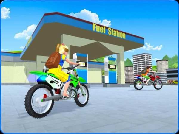 Kids School Highway Traffic Bike Racing screenshot 3