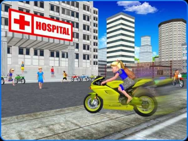 Kids School Highway Traffic Bike Racing screenshot 4