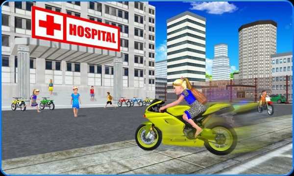 Kids School Highway Traffic Bike Racing screenshot 13