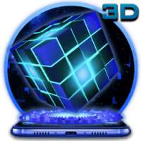 3D Sparkle Neon Cube Theme on 9Apps