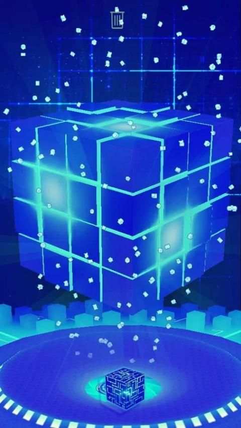 3D Sparkle Neon Cube Theme 1 تصوير الشاشة