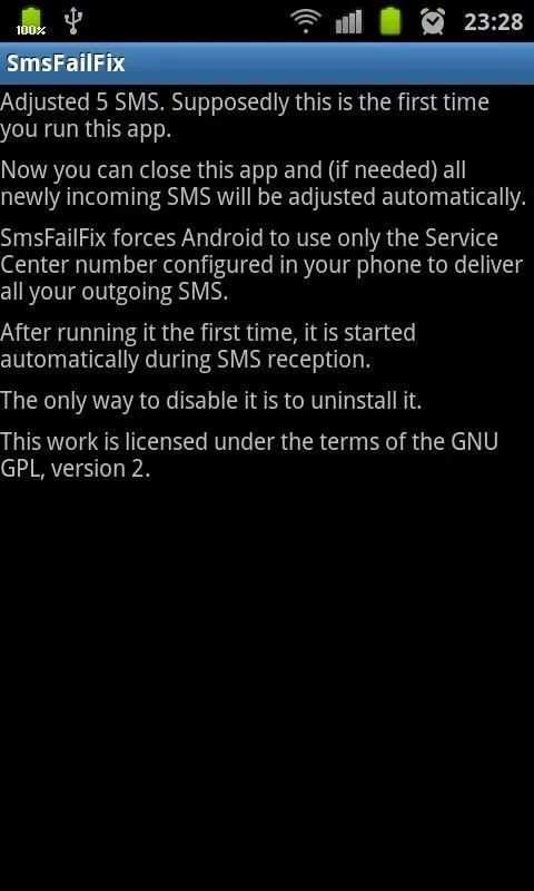SMS Fail Fix скриншот 2