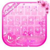 Live 3D Pink Water Sakura Keyboard Theme on 9Apps
