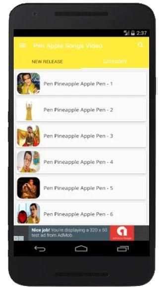 Pen Apple Songs Video 2 تصوير الشاشة