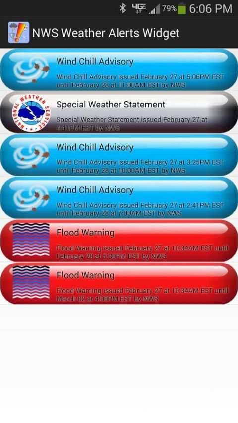 NWS Weather Alerts Widget screenshot 4