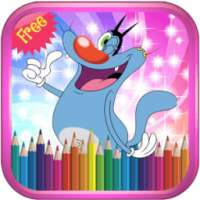 How To Color Oggy and the cockroach Coloring Book
