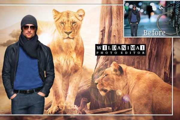 Wild Animal Photo Editor 4 تصوير الشاشة