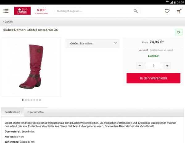 Rieker Shop screenshot 1