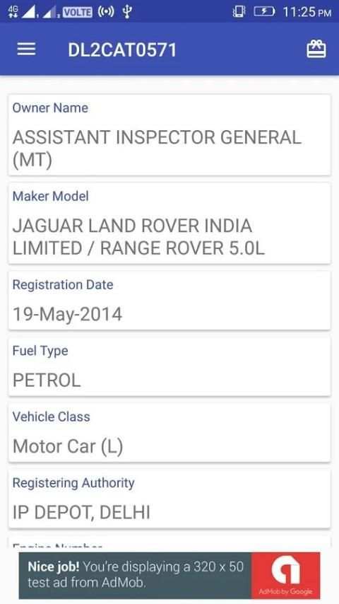 RTO Vehicle Registration Details - Vahan Info screenshot 3