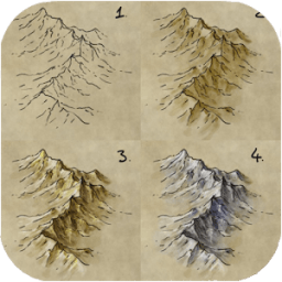 ikon Quick Drawing Mountain Tutorials