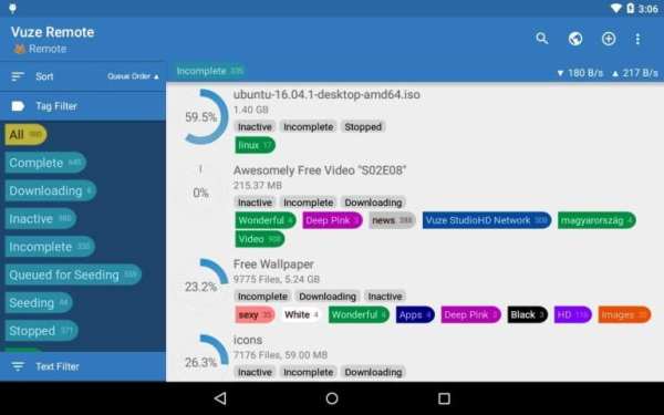 Vuze Remote screenshot 3
