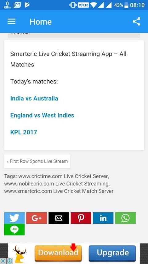 Smartcric Ind v Aus, Pak v Sl, Ban v RSA Crictime screenshot 1