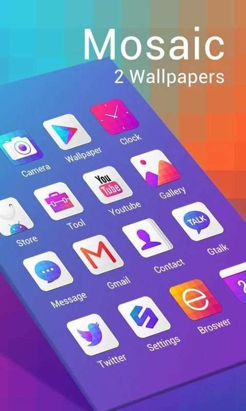 Mosaic GO Launcher Theme скриншот 6