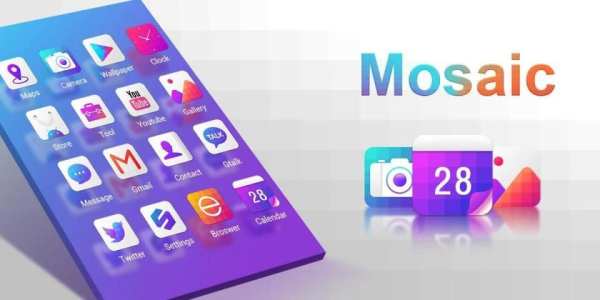 Mosaic GO Launcher Theme скриншот 1