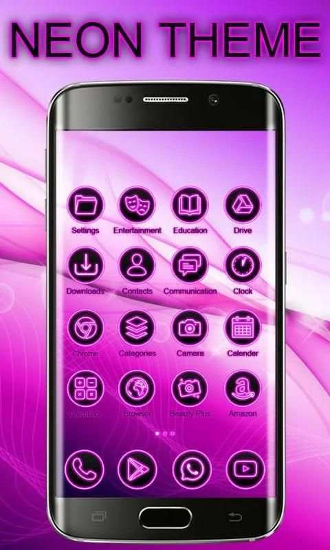 Neon Launcher Theme Free स्क्रीनशॉट 4