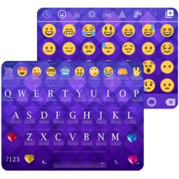 Romantic Purple Wallpaper for Emoji Keyboard
