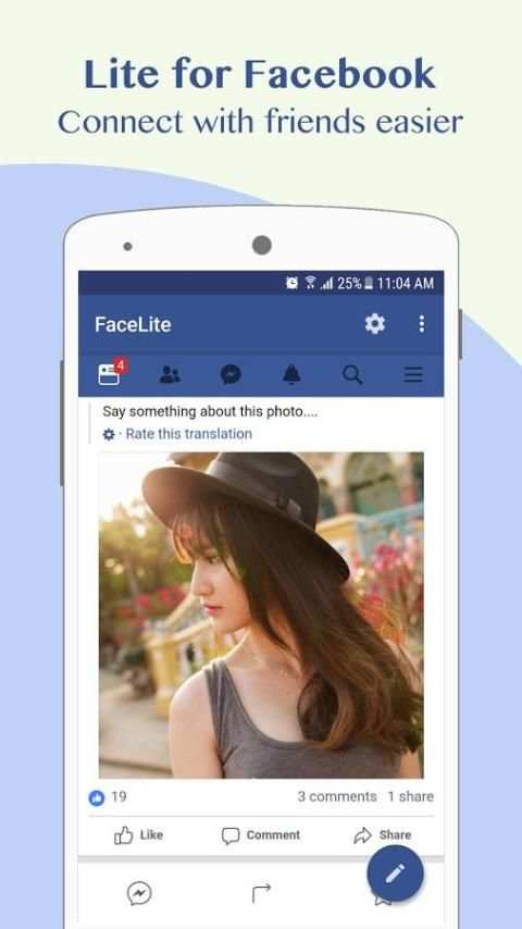 Lite for Facebook - Security Enhanced 2018 screenshot 8