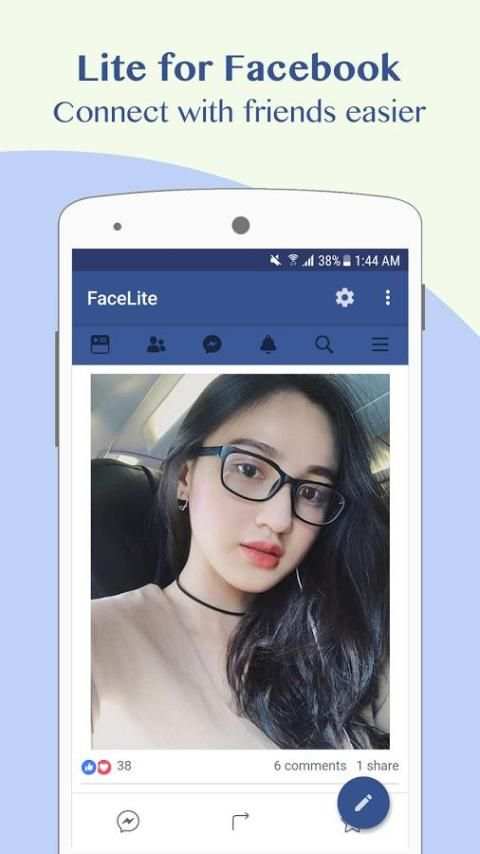 Lite for Facebook - Security Enhanced 2018 screenshot 1