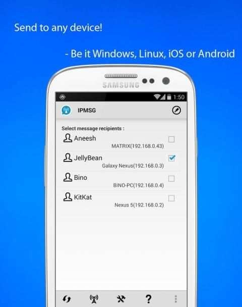 WiFi File Transfer - IPMsg स्क्रीनशॉट 5